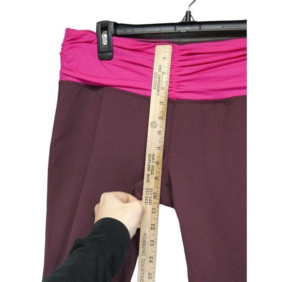 Patagonia Leggings Capri Cropped Leggings Workout Sz L Burgundy Pink Athletic - Picture 9 of 10